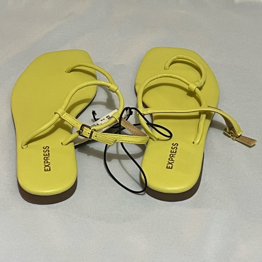 Strappy sandals NWT in yellow by Express